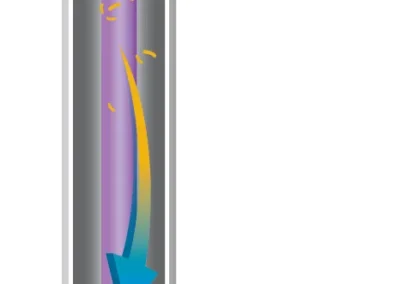 Diagram showing how Bacteria Shield UV Light system uses ultraviolet radiation to neutralize bacteria and microorganisms in fluid or air