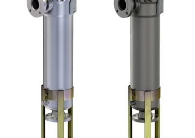 Bag filter vessel housing used for liquid filtration in industrial applications such as fuel, oil, and water treatment