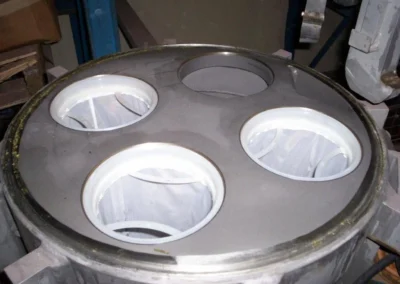 Liquid bag filters installed inside a bag filter vessel for industrial fluid filtration applications