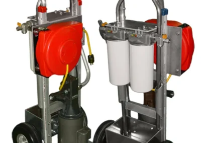 SFC spin-on filter cart for portable fuel and oil filtration using quick-change spin-on elements