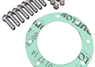 Bolt and gasket kit for sealing filter vessels and components in PFP rental filtration systems