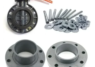 Butterfly valve sets available for use with Precision Filtration Products rental filtration systems