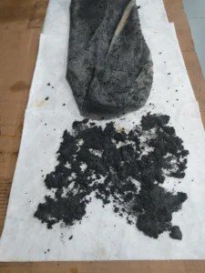Dirty Bag Filters after Flushing Operation at Steel Mill
