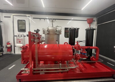 Mobile Fuel Polishing Skid from the Side of the Trailer