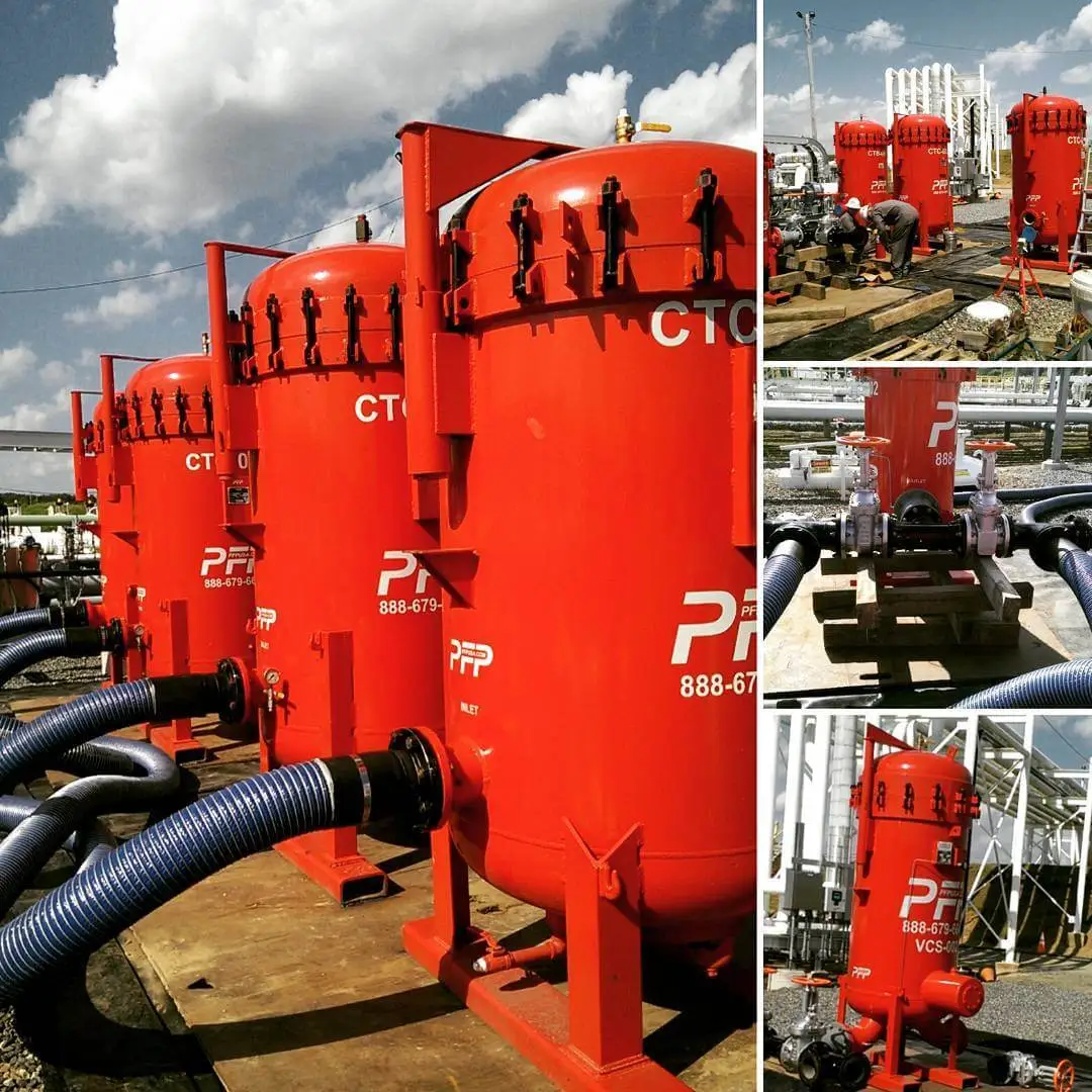 Coalescer separator filter vessel used for industrial fuel and oil filtration
