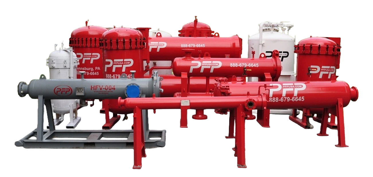 Rental Filtration Equipment from PFP including flushing skids, filter carts, and filter vessels