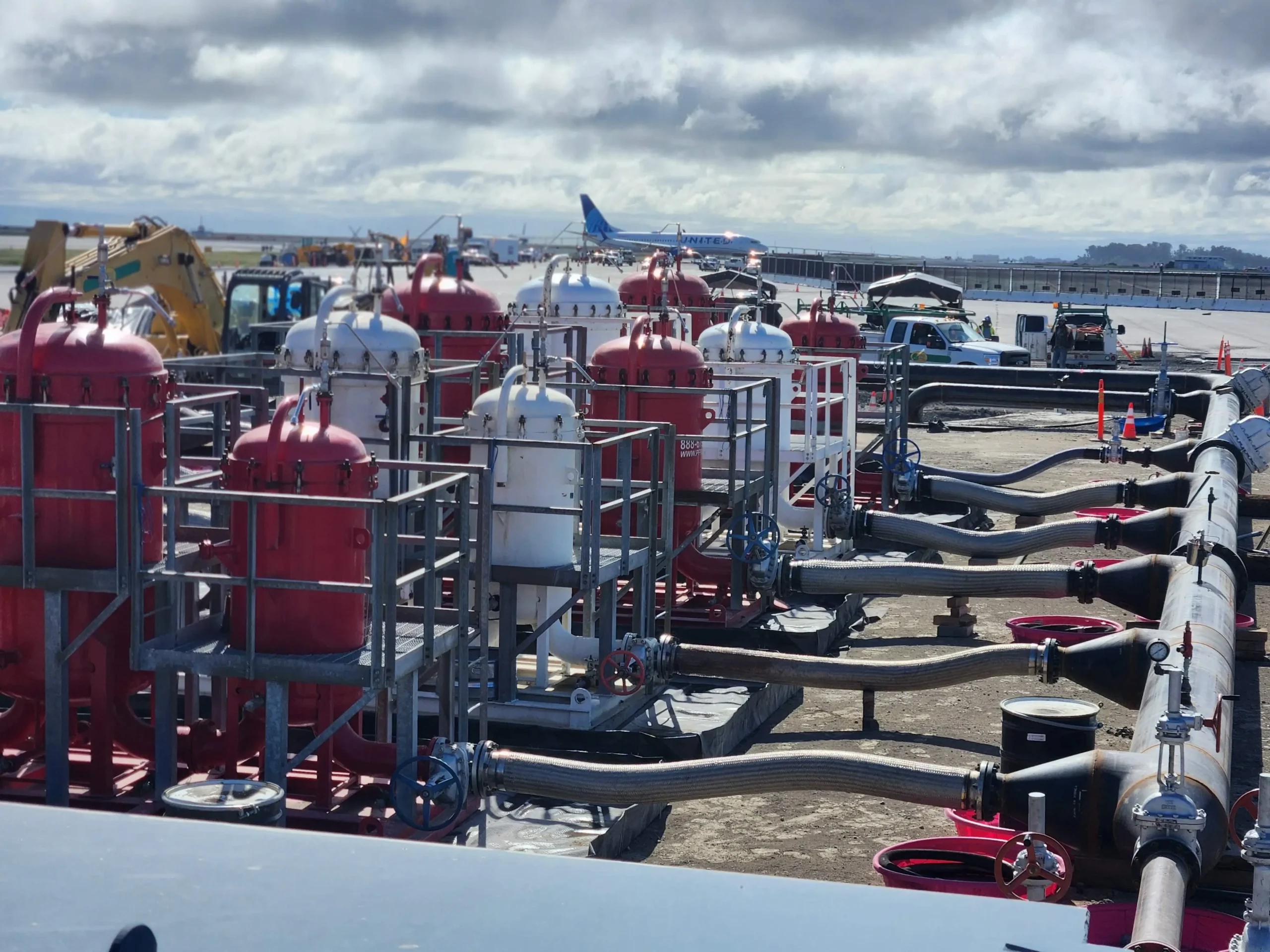 Jet Fuel Piping Flush Operation at Airport